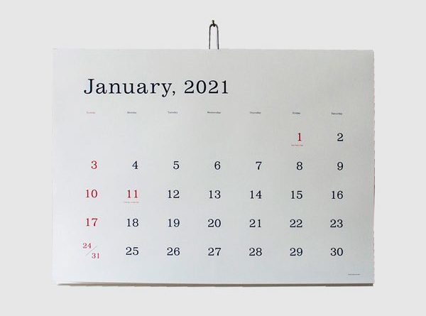 おしゃれな壁掛けシンプルカレンダー21年版 おしゃれ雑貨マガジン