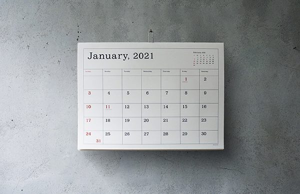 おしゃれな壁掛けシンプルカレンダー2021年版