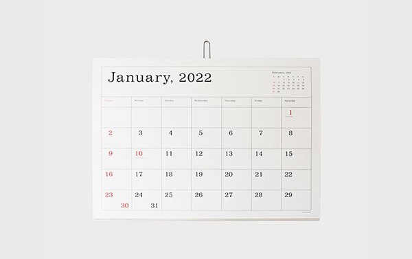 おしゃれな壁掛けシンプルカレンダー2022年版