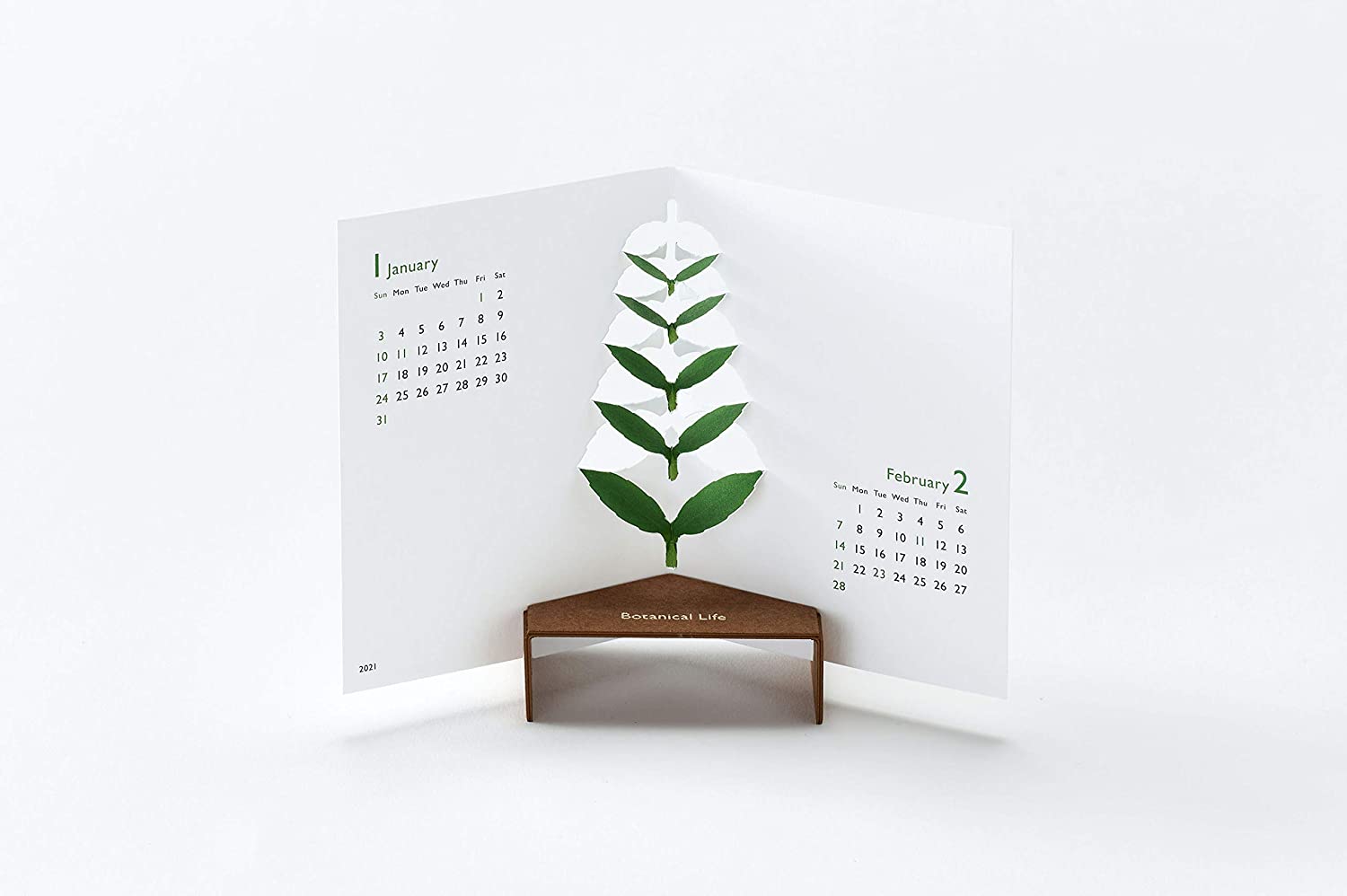 おしゃれで爽やかな植物の卓上カレンダー2021年版