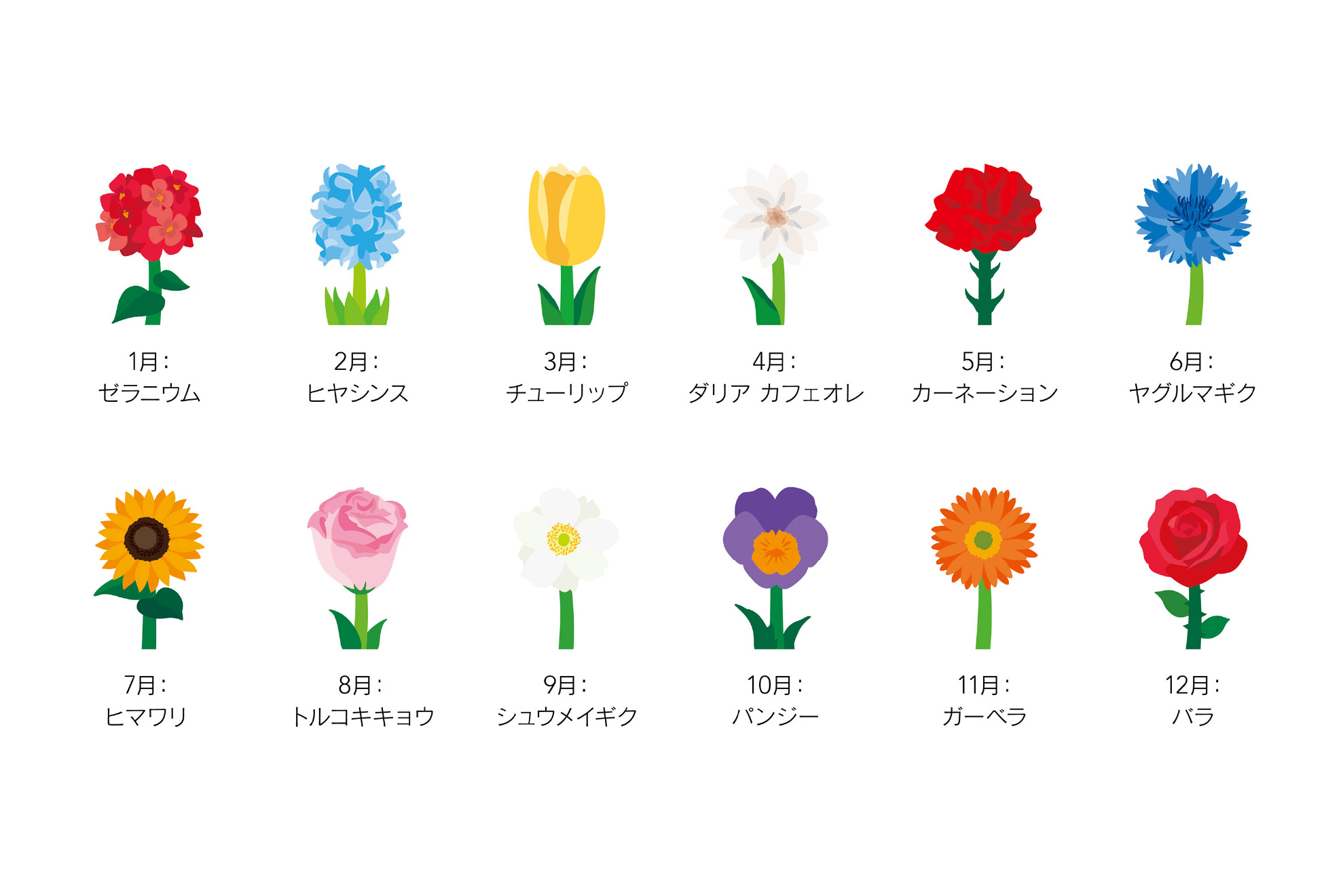 おしゃれな卓上フラワーカレンダー2026年版