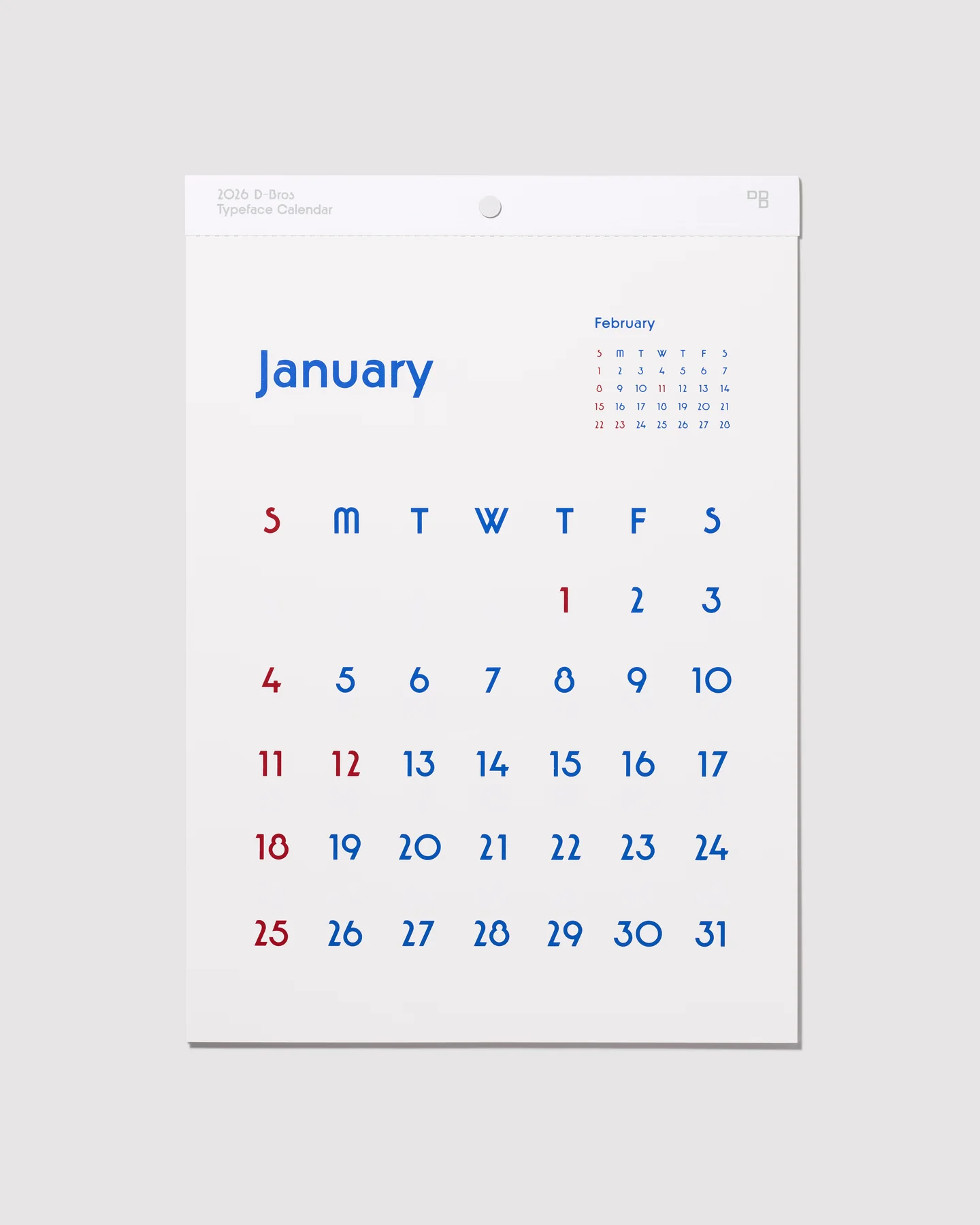 見やすく美しい、おしゃれな壁掛けタイプフェイスカレンダー2026年版