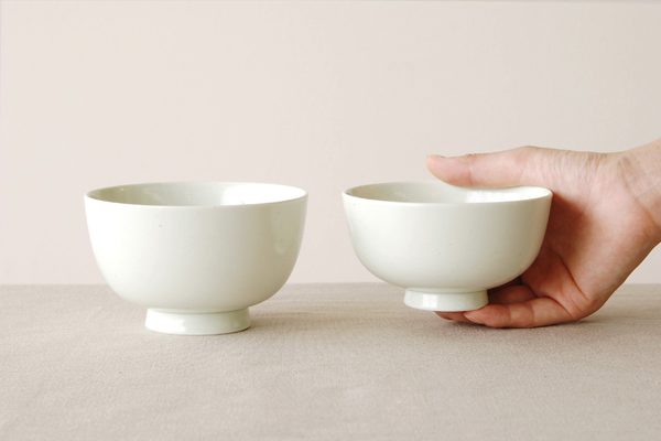 シンプルで美しい、おしゃれな白いお茶碗
