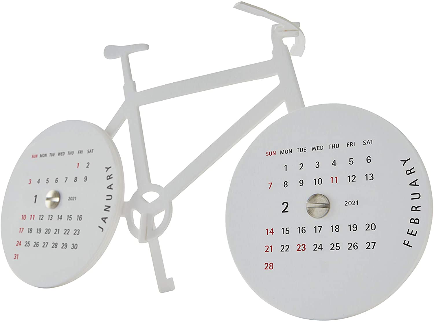 自転車のかたちをした、おしゃれな卓上カレンダー2022年版