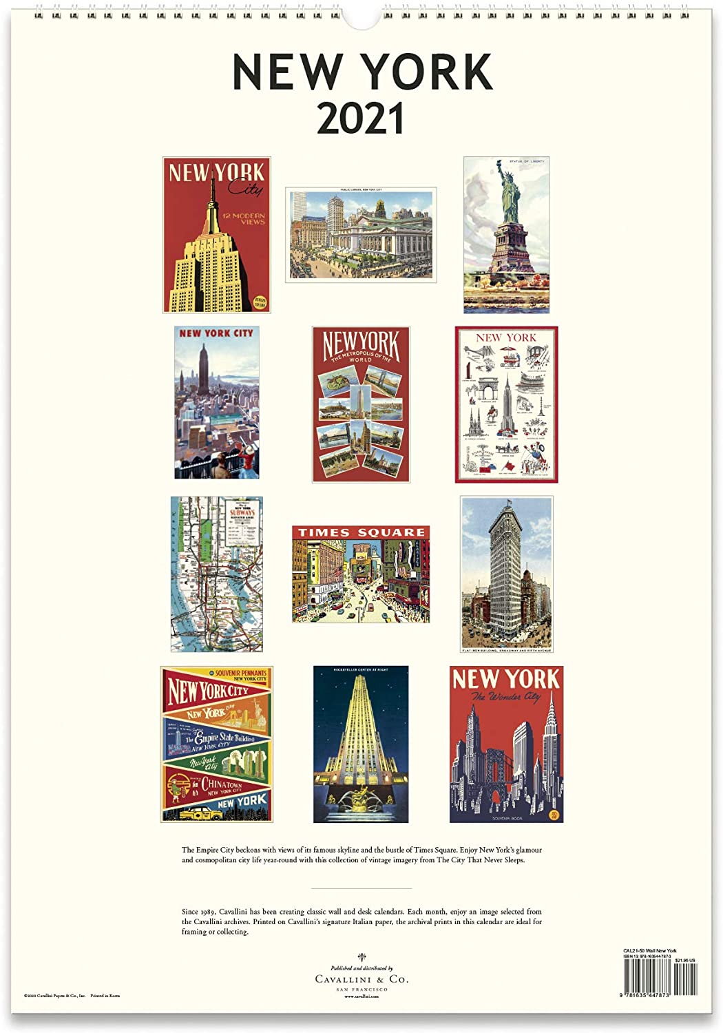 クラシカルで洗練されたニューヨークのイラストを鑑賞できる おしゃれな壁掛けカレンダー21年版 おしゃれ雑貨マガジン