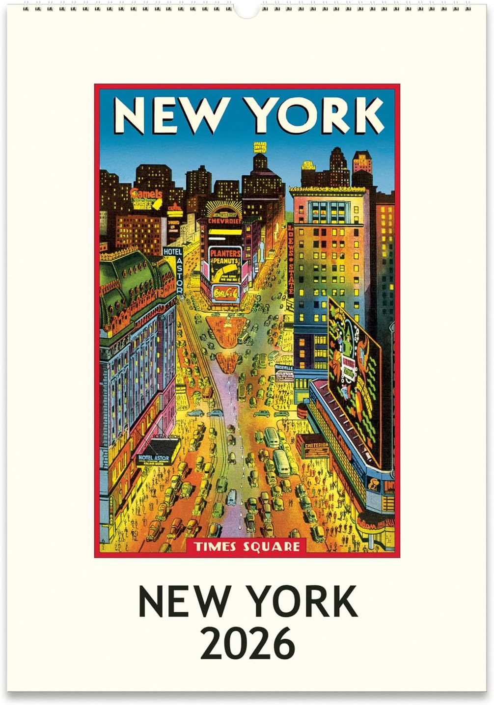 クラシカルで洗練されたニューヨークのイラストを鑑賞できる、おしゃれな壁掛けカレンダー2026年版