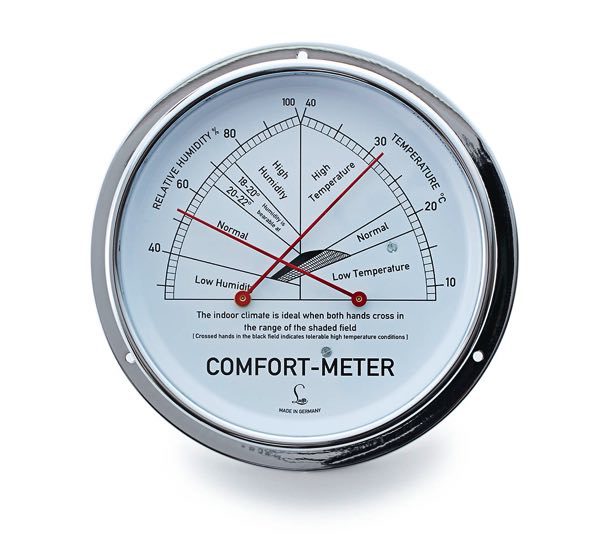 シンプルなデザインの、おしゃれなドイツ製の温度計