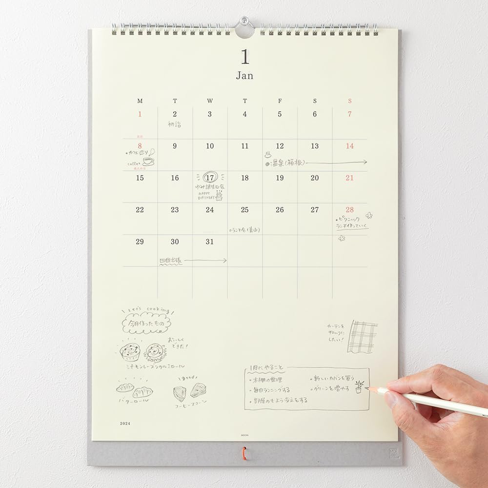 「余白」を愉しむ、ミニマムなデザインのおしゃれなカレンダー2024年版