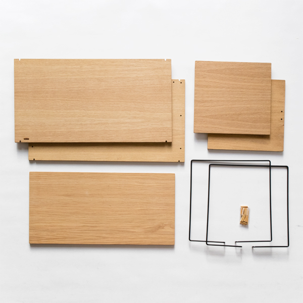 シンプルかつ緻密な構造の、木製のおしゃれな収納ボックス
