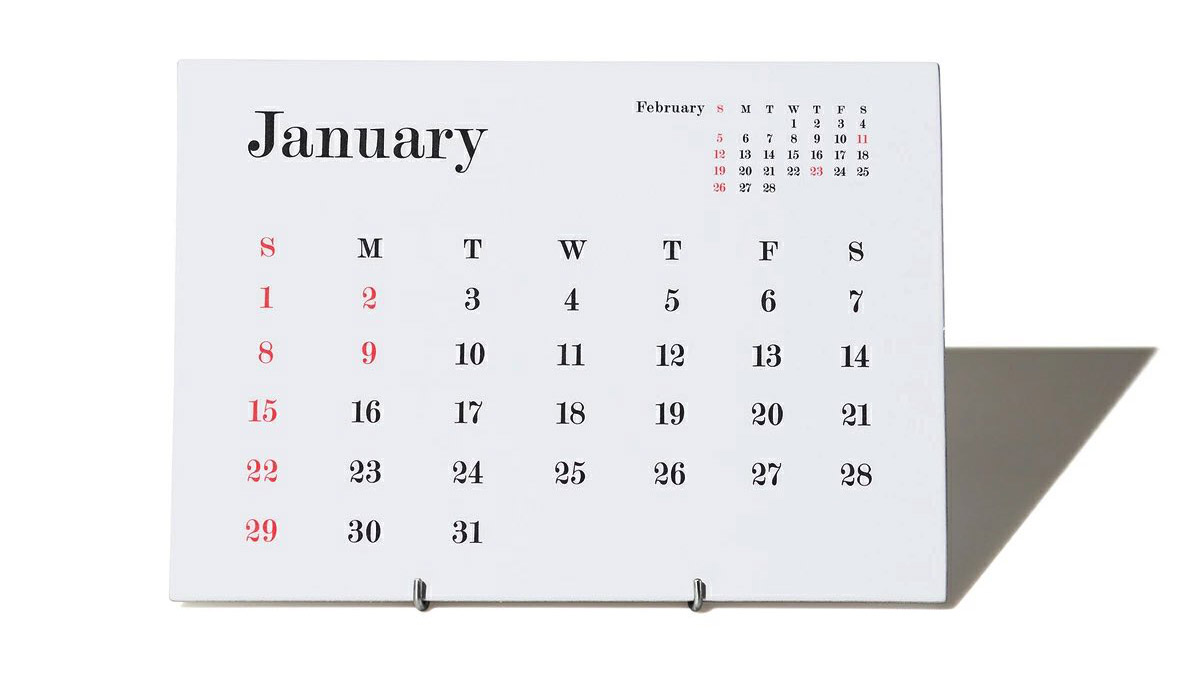 デザインにこだわる方にオススメの、おしゃれなタイプフェイス卓上カレンダー2023年版