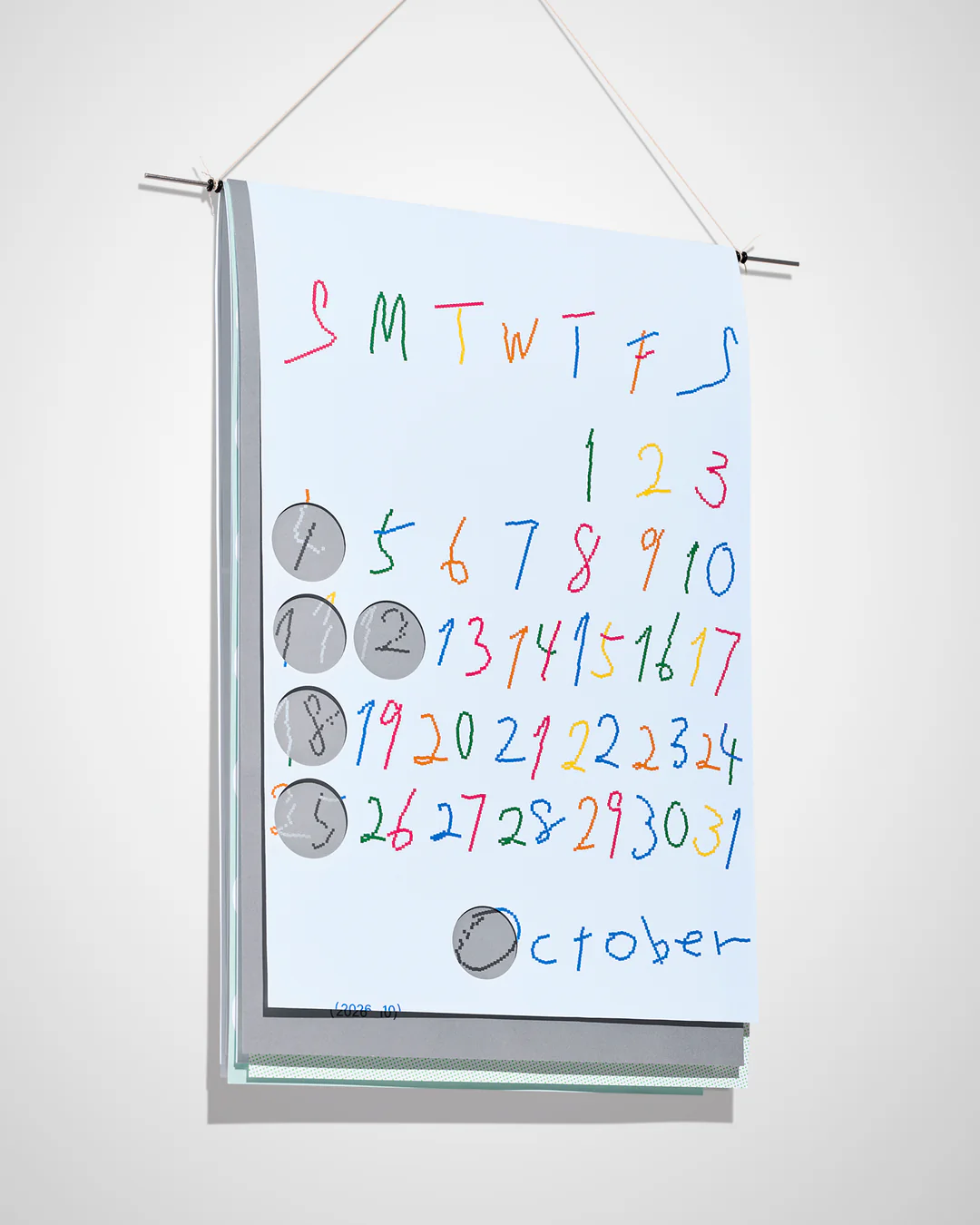 紙の重なりが楽しい。おしゃれな壁掛けカレンダー2026年版