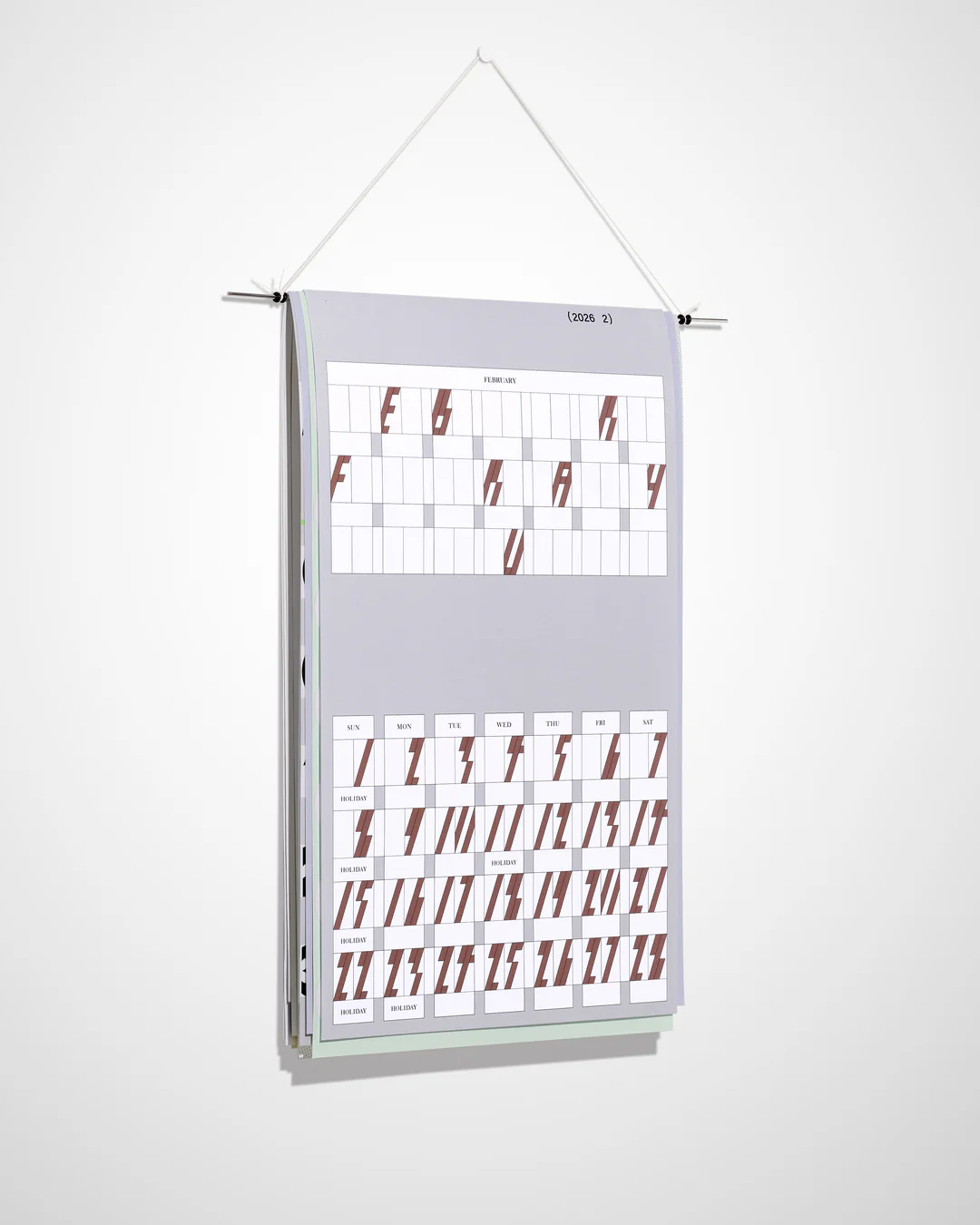 紙の重なりが楽しい。おしゃれな壁掛けカレンダー2026年版